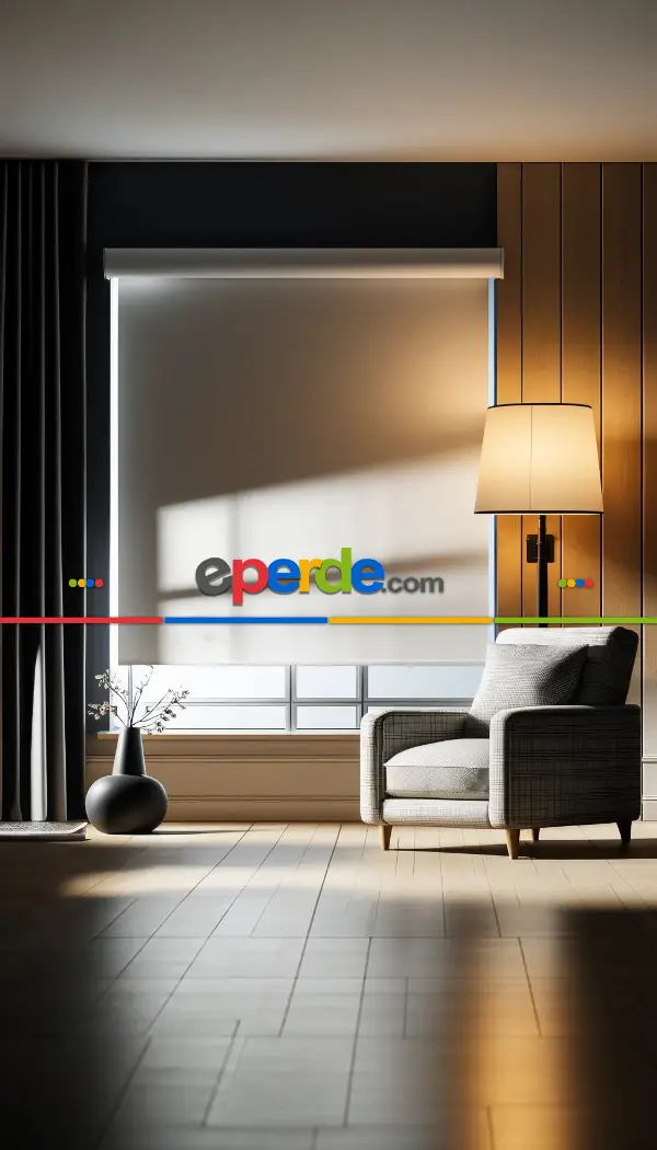 Kampanyalı - Beyaz Blackout Düz %100 Karartma Stor Perde 5 Renk - Kornişe Kolay Montaj Aparatlı - Matkap Tornavida Olmadan 30sn'de Montaj