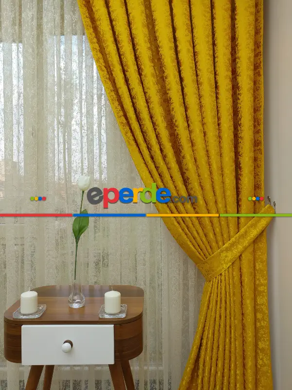 Hardal Duz Jakar Fon Perde -