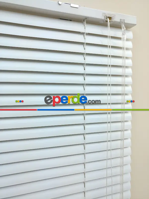 Beyaz - Alüminyum Jaluzi Perde - 25mm Kalınlığında- Beyaz
