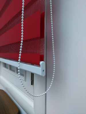 Zebra Perde-tual Kırmızı Renk Düz Zebra Perde- Kırmızı