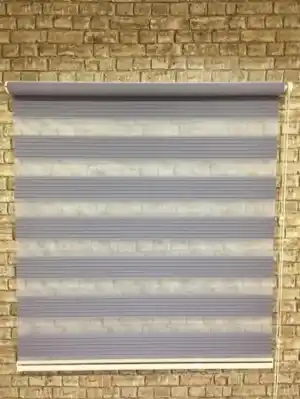 Mutfak - Gri Geniş Pliseli Zebra Perde- Gri-Füme-Antrasit