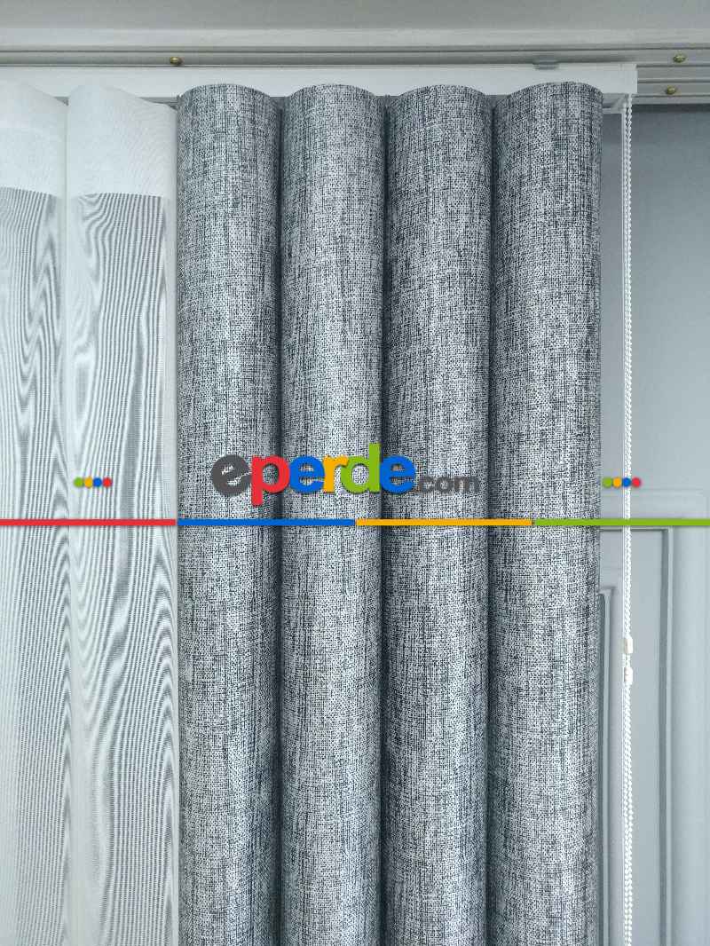 Yatak Odası - Lens Akıllı Dikey Tül Perde Antik-53- Çok Renkli 2