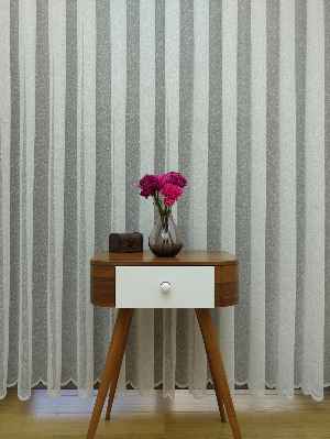 Kdk Örme Dantel Tül Perde- Krem-ekru