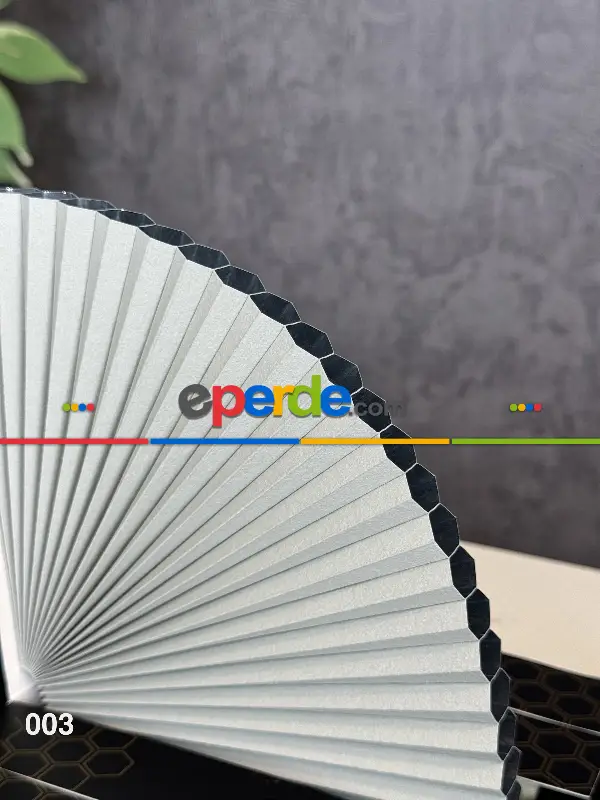 5 Renk Honeycomb Plise Perde, Kolay Montaj Sistemli, Cam Balkon Ve Pimapen İçin