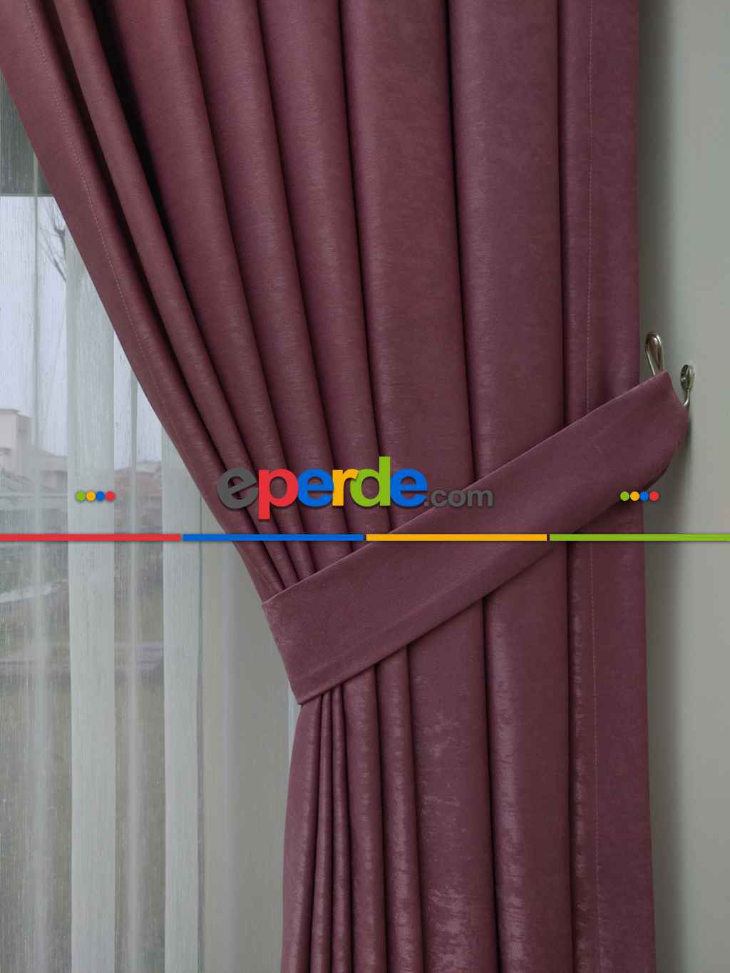 Soft Gül Kurusu Fon Perde Geniş En (285)- Gül Kurusu Açık