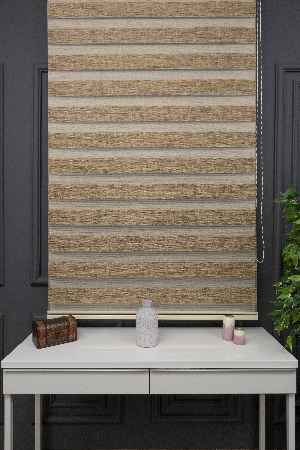 Zebra Perde - Düz Bambu Zebra Perde Kalın Dokulu