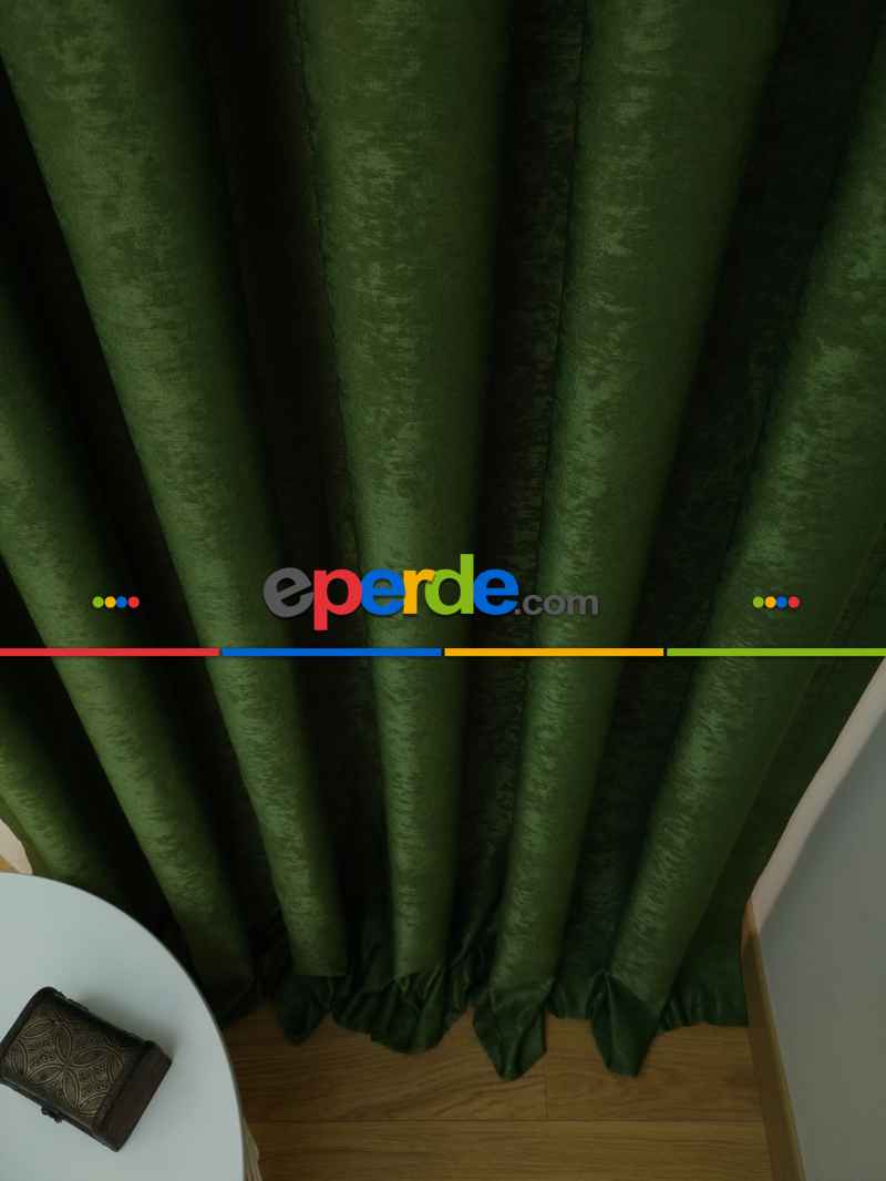 Soft Yeşil Fon Perde Geniş En (285)- Yeşil Koyu Yeşil