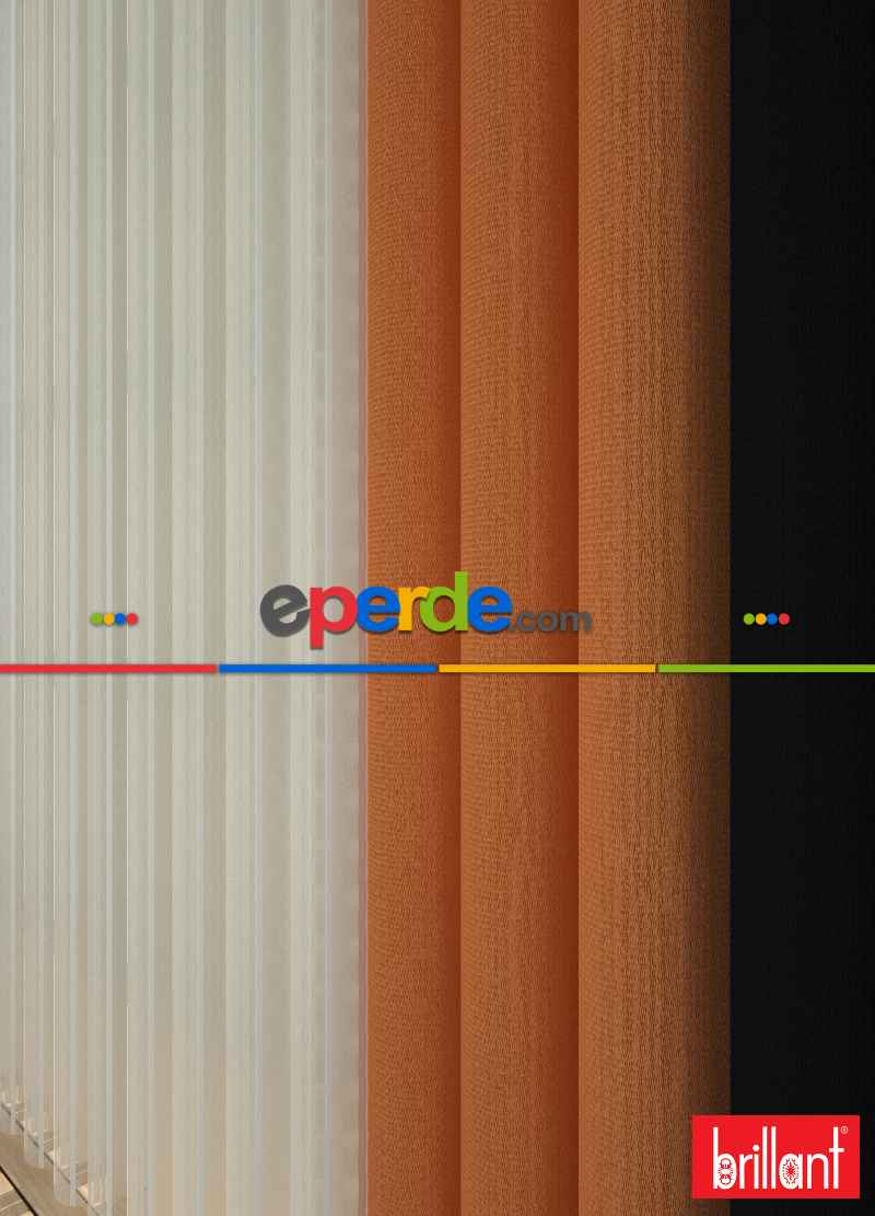 Brillant Akıllı Tül Siyah-turuncu Perde Tül Dikey Zebra Perde Düz 1. Kalite