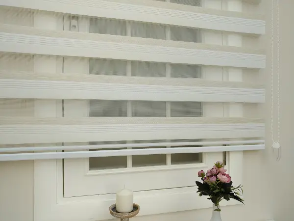 Ekru - Koyu Krem Zebra Perde Zarif Bambu 2021- Krem Koyu-ekru