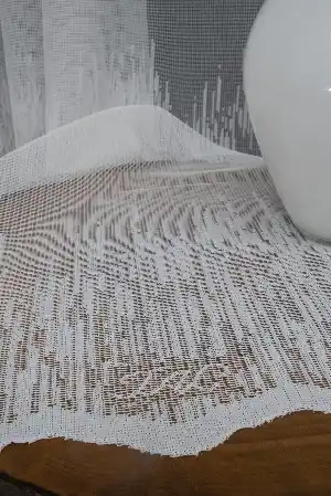 Taç Fransız Dantel Örme Tül Perde Konak152