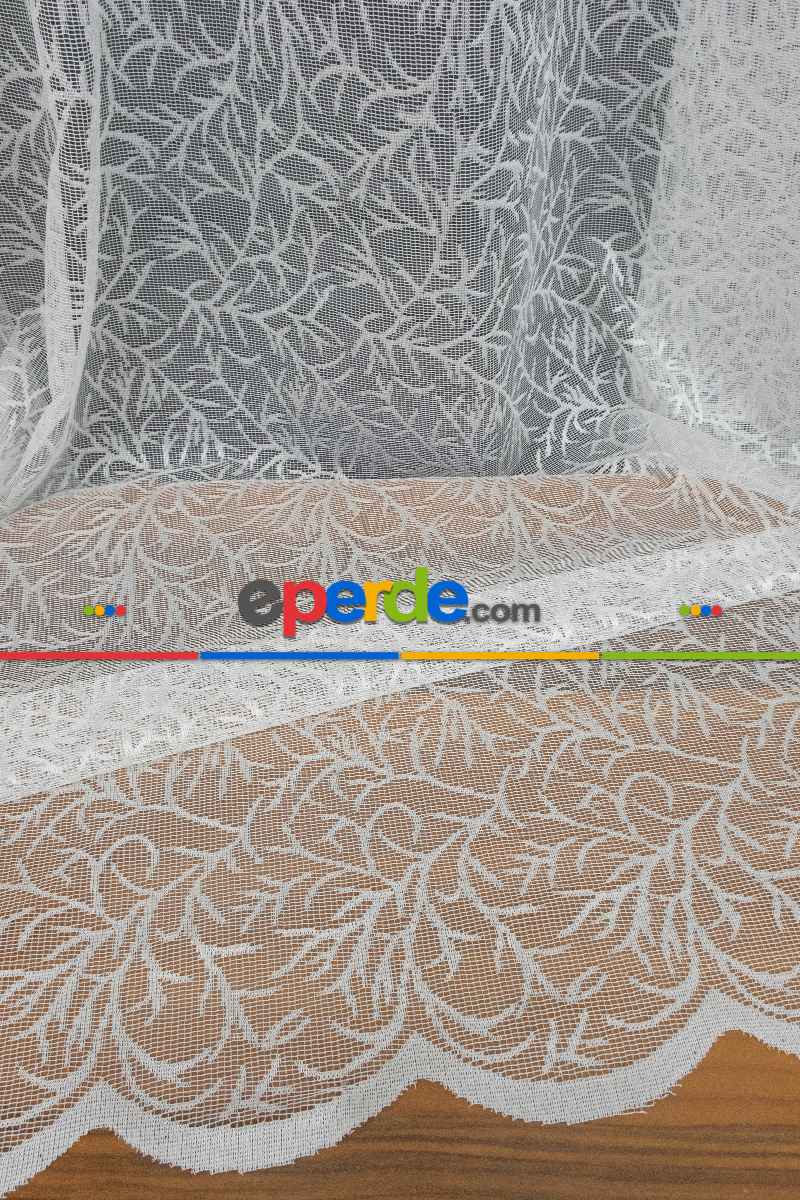 Spor Desenli Fransız Danteli Örme Tül Perde