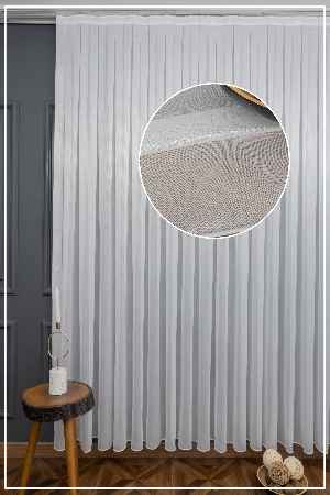 Salon - Çizgili Tül Perde 1.kalite Ağır Gramajlı