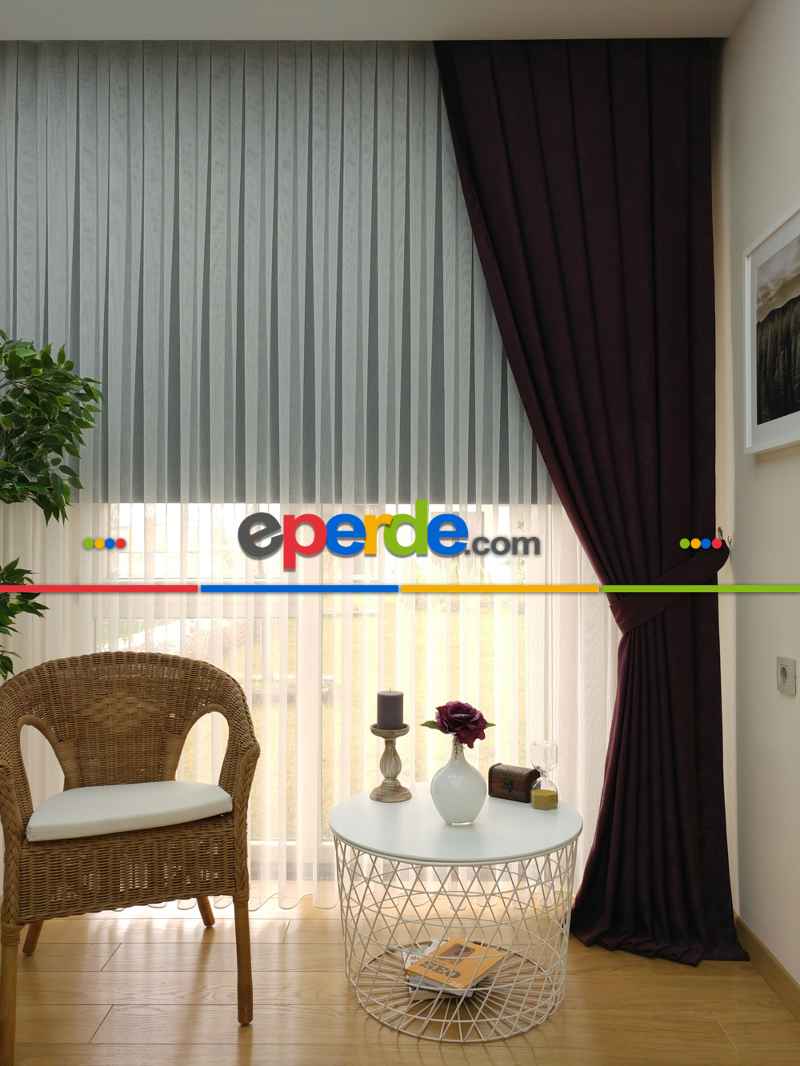 Soft Mürdüm Fon Perde (180)- Mürdüm Koyu