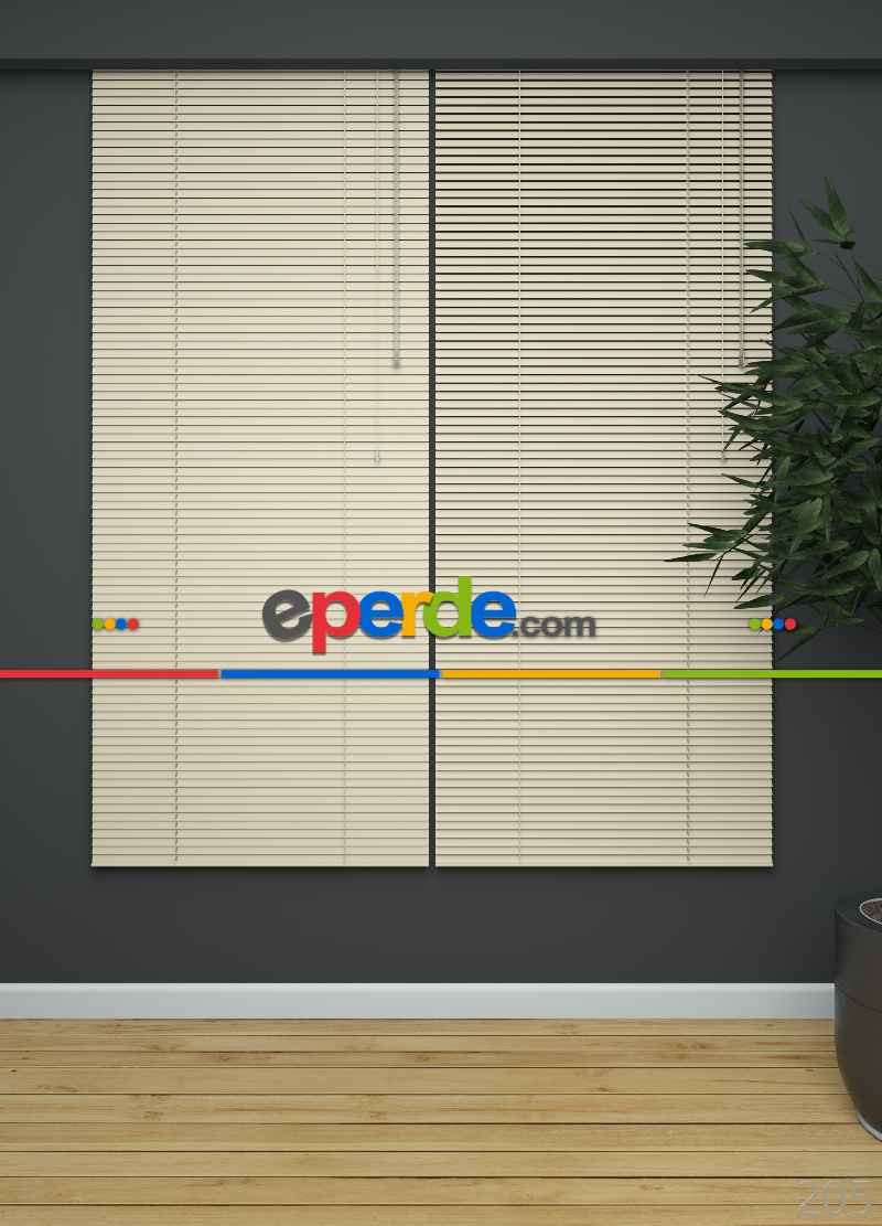 Mutfak - 1. Kalite Krem- Alüminyum Jaluzi Perde - 25mm Kalınlığında