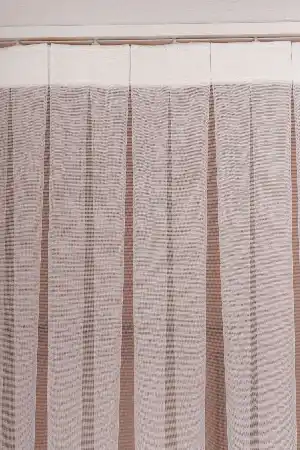 Vual İpek Tül Ekru Renk Tül Perde Ütü İstemez - Kurşunlu Tül
