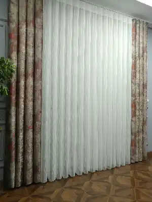 2021 Sezonu - Tül Dikey Zebra Perde - Fon Kumaşlı Tül Dikey Perde - Stor Tül Perde Hepsi Birarada- Kiremit Rengi-ekru-açık Vizon