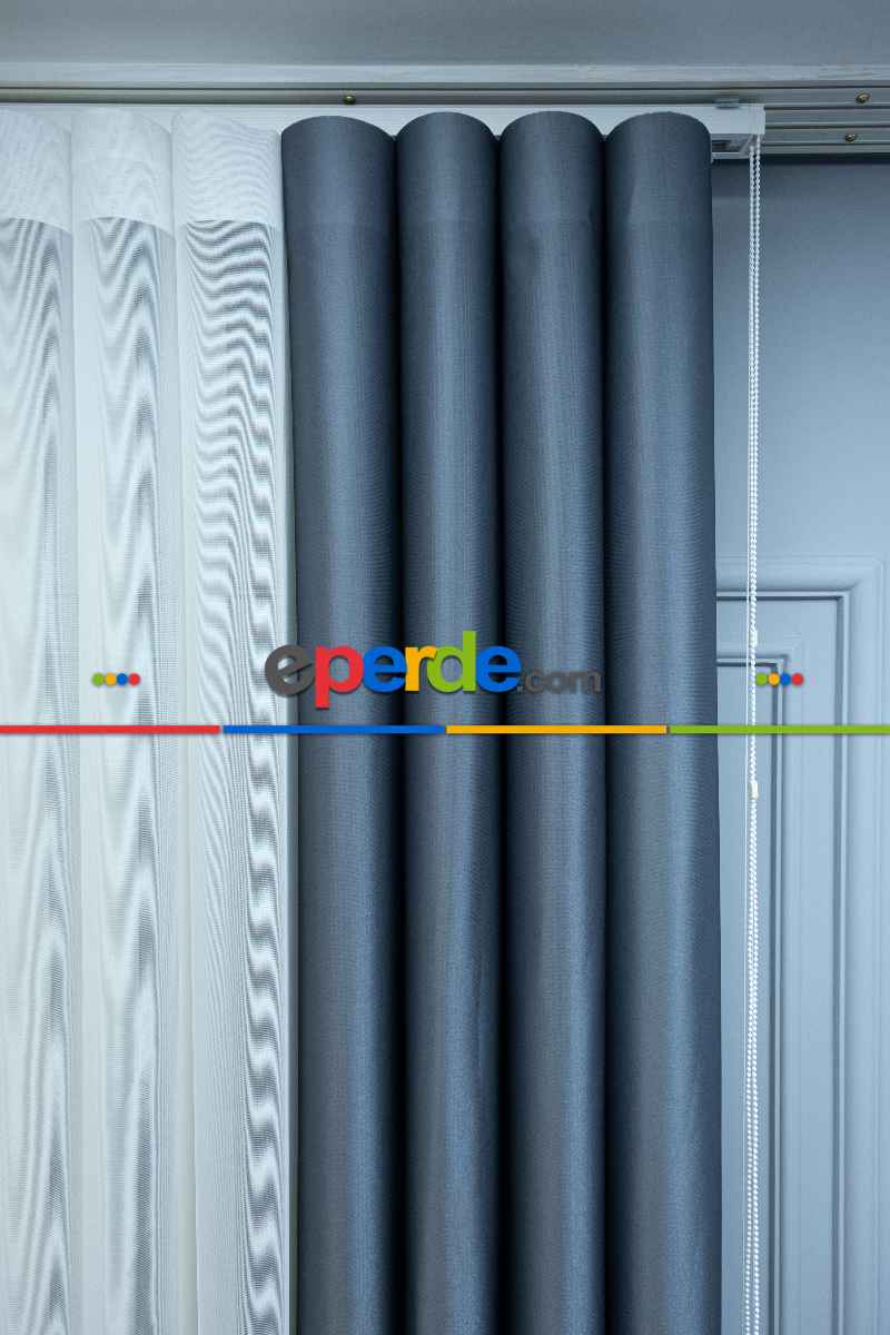 Yatak Odası - Lens Akıllı Dikey Tül Perde Koza-34- Çok Renkli 2