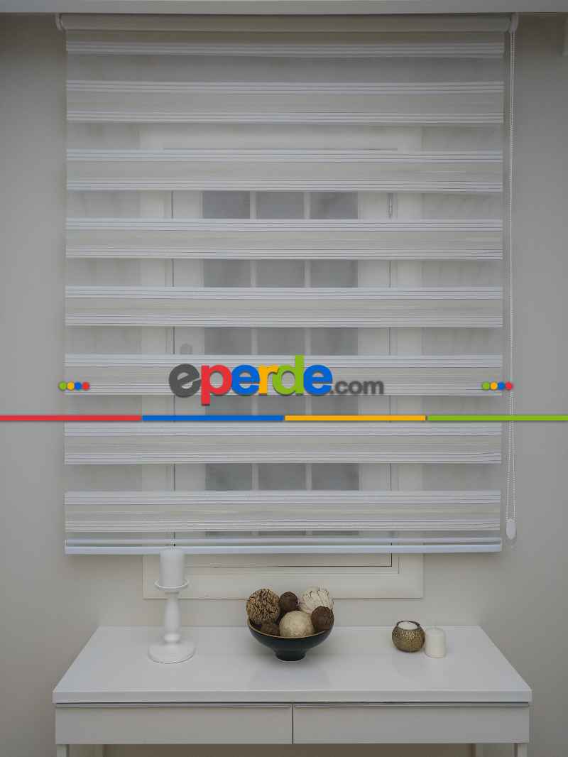 Elit Simli Pileli Krem Zebra Perde 43-1- Krem-altın Simli-gri Simli- Çok Renkli 3