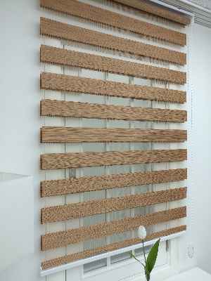 Kahve Bambu Zebra Perde- Kahverengi 50cm X 200cm 