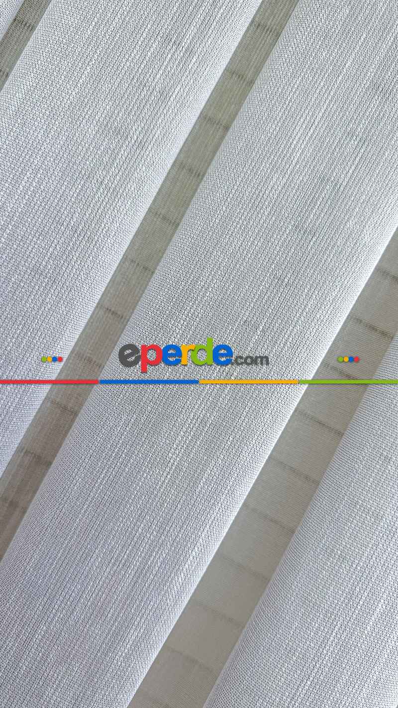 Açık Gri Keten Düz Tül Perde - Ağır Gramajlı Premium