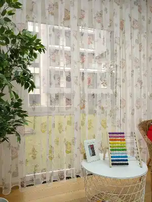 Brillant Korsan Desenli Çocuk Odası Tül Perde- Ekru