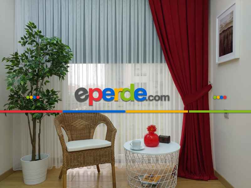 Soft Kırmızı Fon Perde (150)- Kırmızı