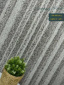 Salon ( Orjinal ) Spor Desen Fransız Dantel Tül Perde 