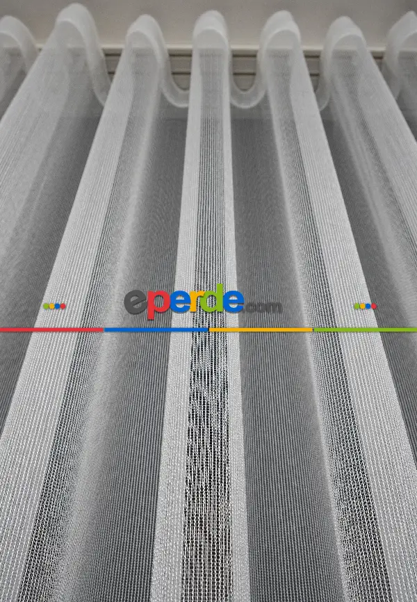 Zincir Çelik Dökümlü Tül Perde - İtinalı Dikiş - S Pile - Kurşunlu Tül