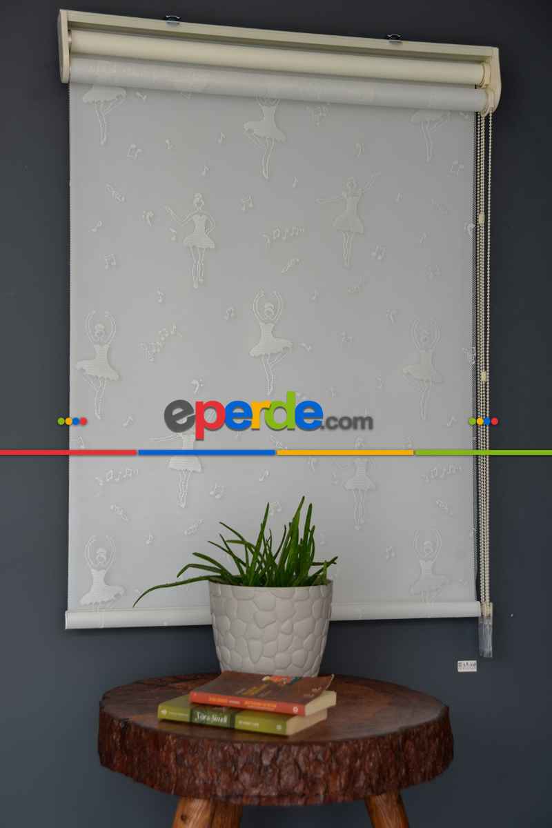 Halim Perdesan Dacuz-213 Beyaz Renk Etekli Veya Eteksiz Çift Mekanizmalı Tül Stor Perde