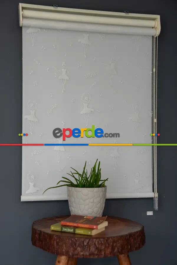 Halim Perdesan Dacuz-213 Beyaz Renk Etekli Veya Eteksiz Çift Mekanizmalı Tül Stor Perde