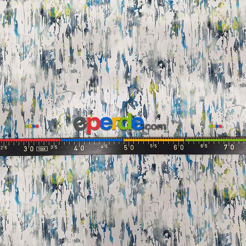 Etnik Desenli Fon Perde Evm290 _e - Kumaşı Kalındır Duck Bezi Değildir.- Gri-Füme-Antrasit-Çok Renkli