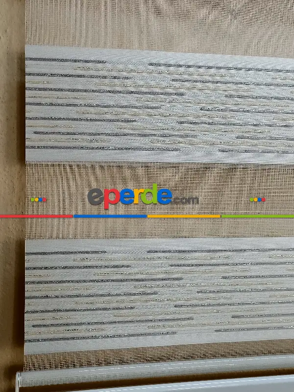 Elit Lüx Mikro Pilise Zebra Perde- Gri-füme-antrasit-beyaz-krem