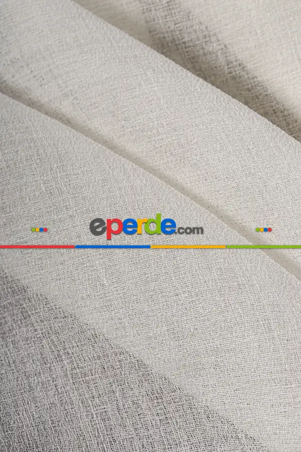 Orjinal Naturel Keten Düz Tül Perde