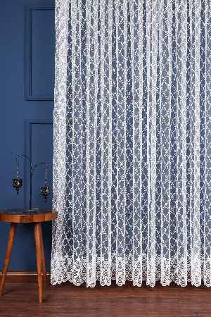 Balık Ağı Brode İşlemeli Tül Perde