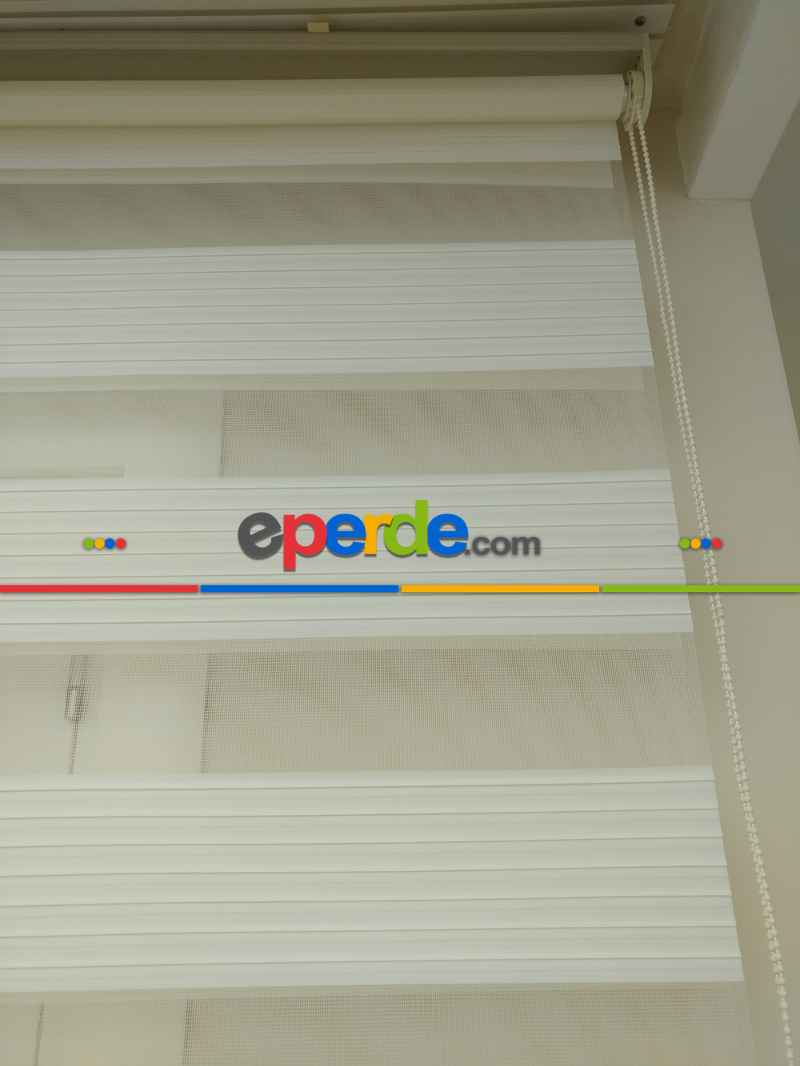 Zebra Perde - Geniş Pileli Zebra Zebra ( Geniş Pileli Zebra)- Krem Açık-ekru