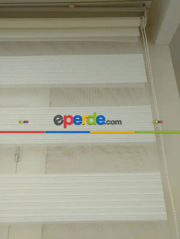 Salon Zebra Perde - Zebra Perde - Geniş Pileli Zebra Zebra ( Geniş Pileli Zebra)- Krem Açık