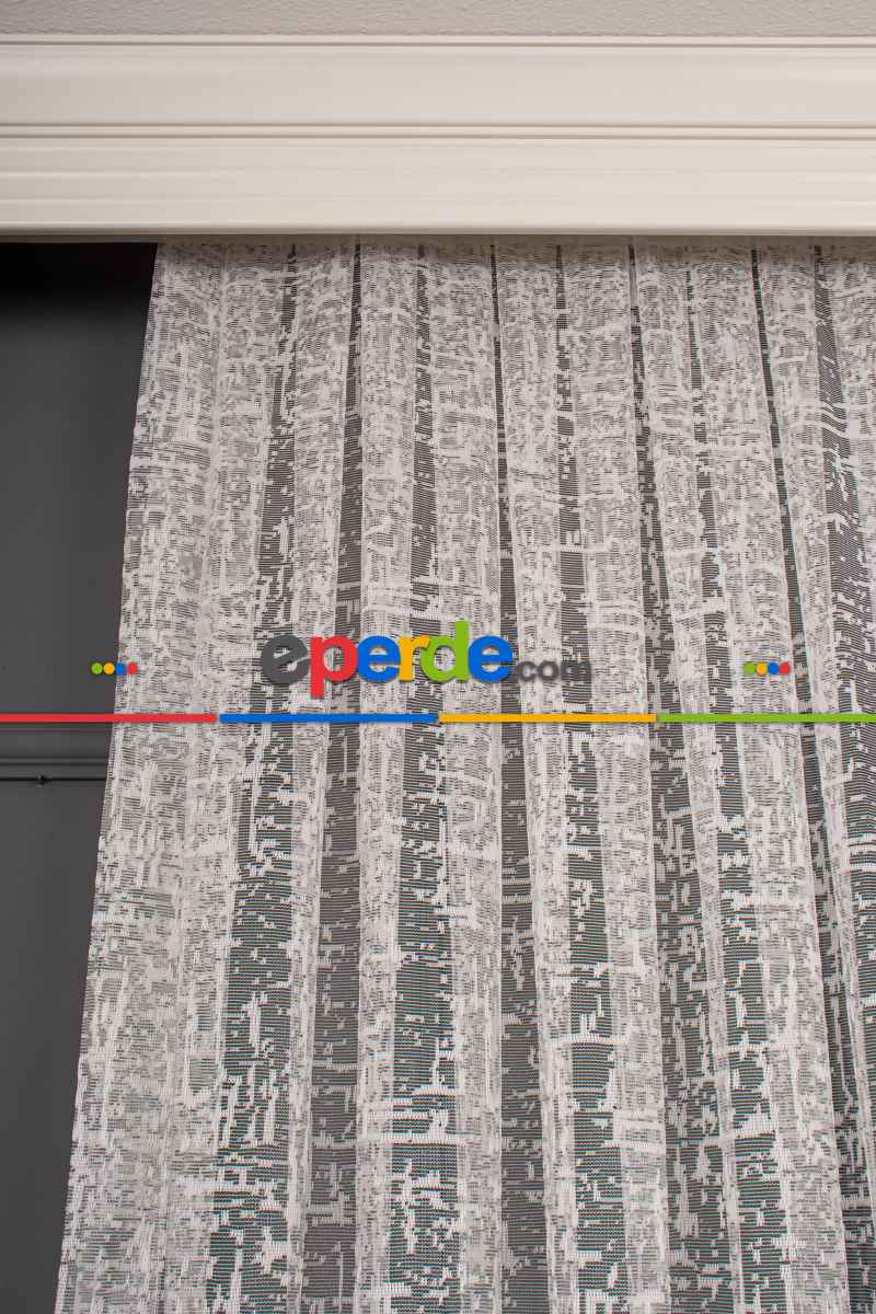 Mutfak Şantuk Desen Örme Tül Perde 1159