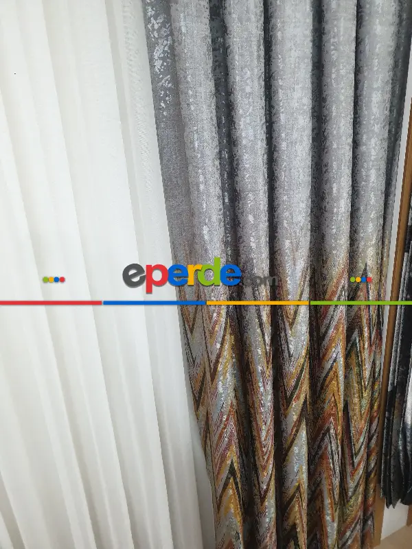 Yatak Odası - Brillant Marin Fon Perde Genç Moda Yeni Tasarım Fon Perde