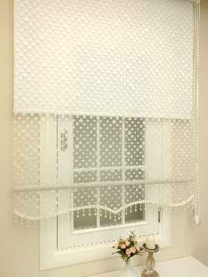 Oturma Odası - Çiftli Sistem Tülü Perdeks - Bzd 09- Beyaz