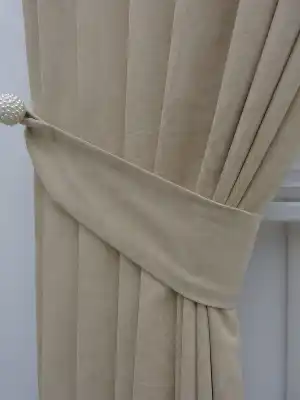 Kum Beji Rengi Düz Fon Perde- Kum Beji