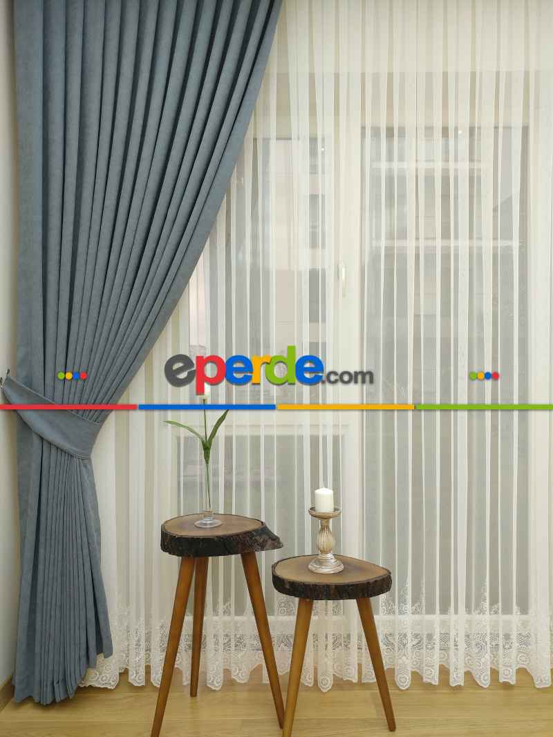 Gri Rengi Düz Fon Perde Dökümlü Birinci Kalite 300 Cm Geniş En Daha Hesaplı- Gri-füme-antrasit