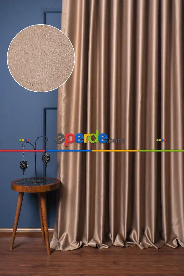 Yatak Odası Fon Perde - Vizon Blackaut Fon Perde 0 Işık Geçirmez