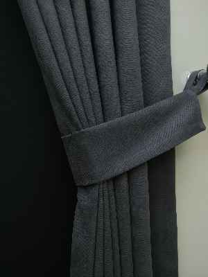 Gri Renk Düz Pileli Fon Perde- Gri-Füme-Antrasit 70cm X 260cm 