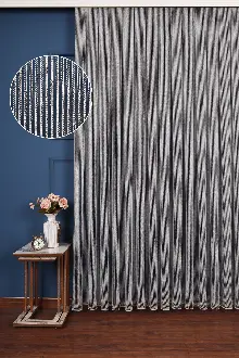 Salon Tül - Luka Gri-antrasit Düz Tül Perde Ütü İstemez