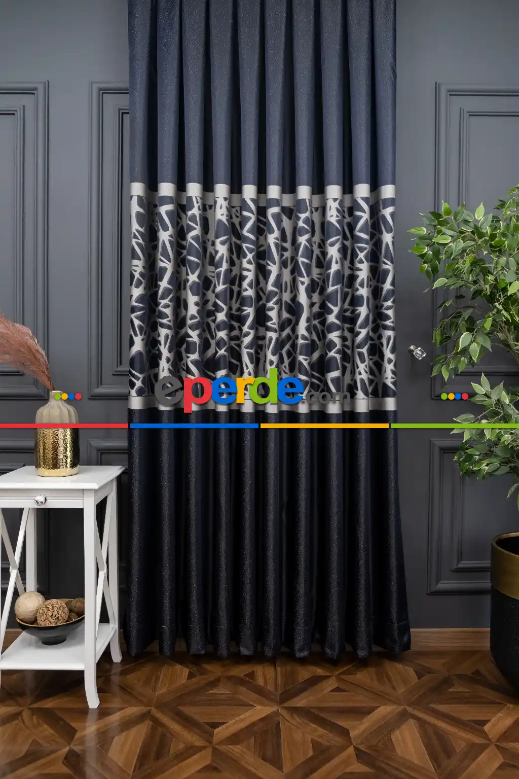 Outlet Dökümlü Jakarlı Modern Desen Fon Perde 1.kalite 100 Cm X 256 Cm 100cm X 256cm 