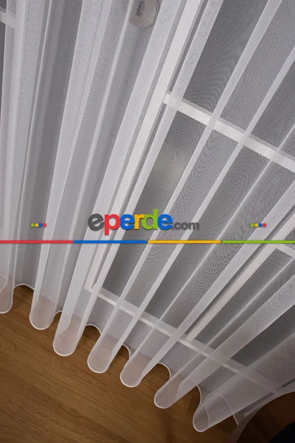 Ekru - Grek Düz Tül Perde