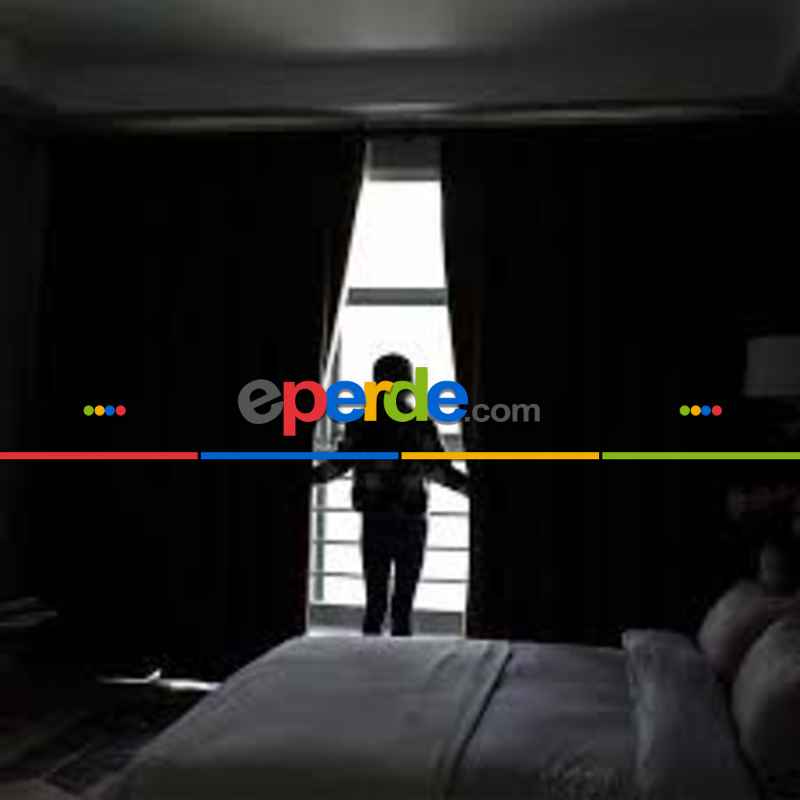 Siyah Renk Koyu Karartma Blackout Güneşlik Fon Kalın Perde