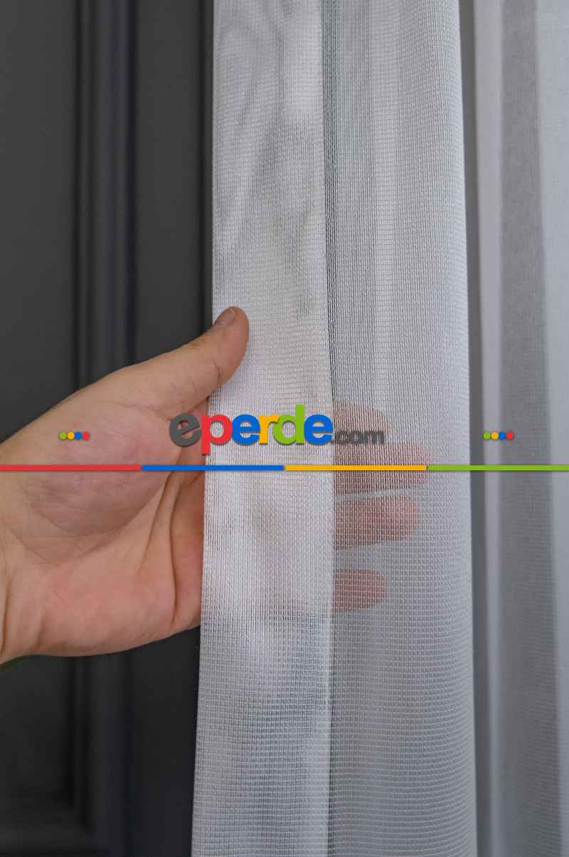 Salon - 2025 Sezonu Düz - Dökümlü Ütü İstemeyen Tül - İtinalı Dikiş Garantisi - Kurşunlu Tül