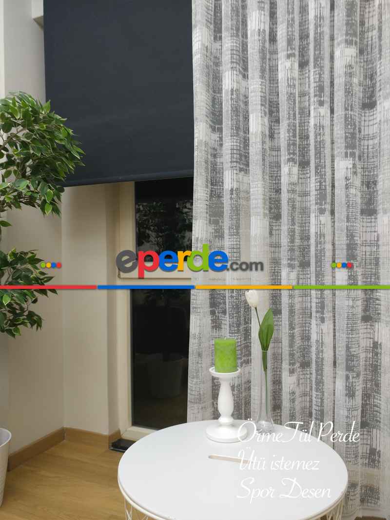 Mutfak - Kampanya Spor Desen Fransız Dantel 2021 Tül Perde- Ekru