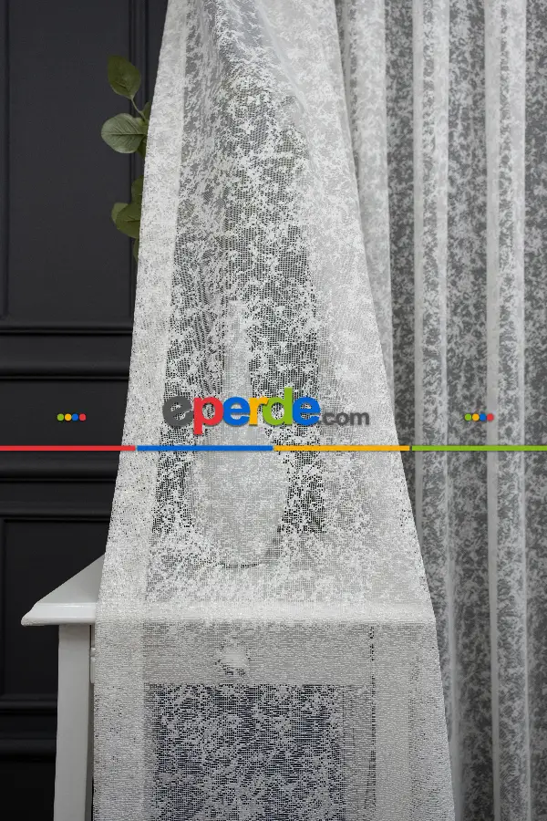 Yatak Odası - Brillant Örme Karlı Tasarım Model Tül